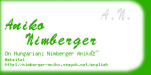 aniko nimberger business card